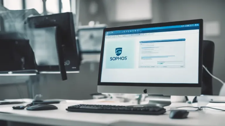 End Point Internet Security - Sohpos shown on Monitor